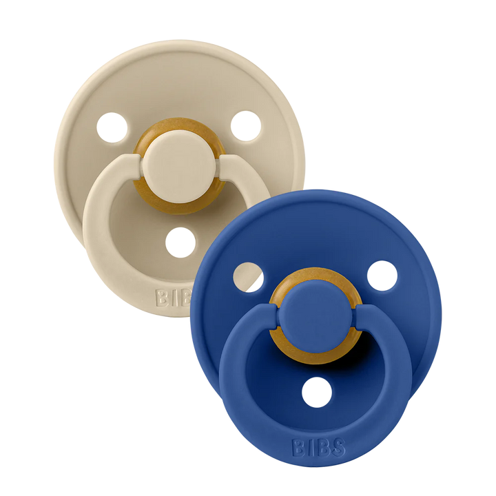 BIBS Round Colour Pacifiers - Size 2 (6-18m)