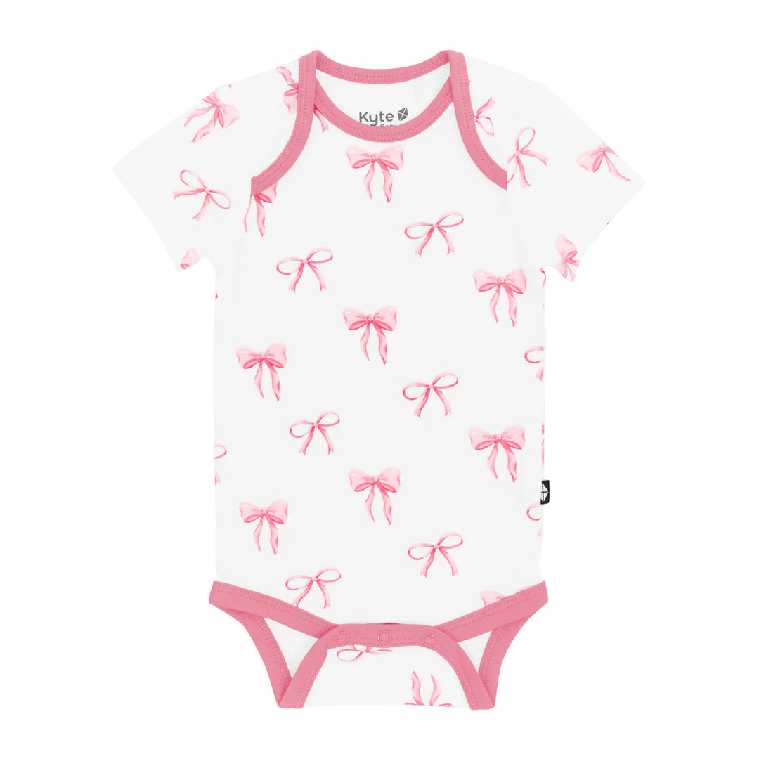 Kyte Baby Short Sleeve Bodysuit - Bow