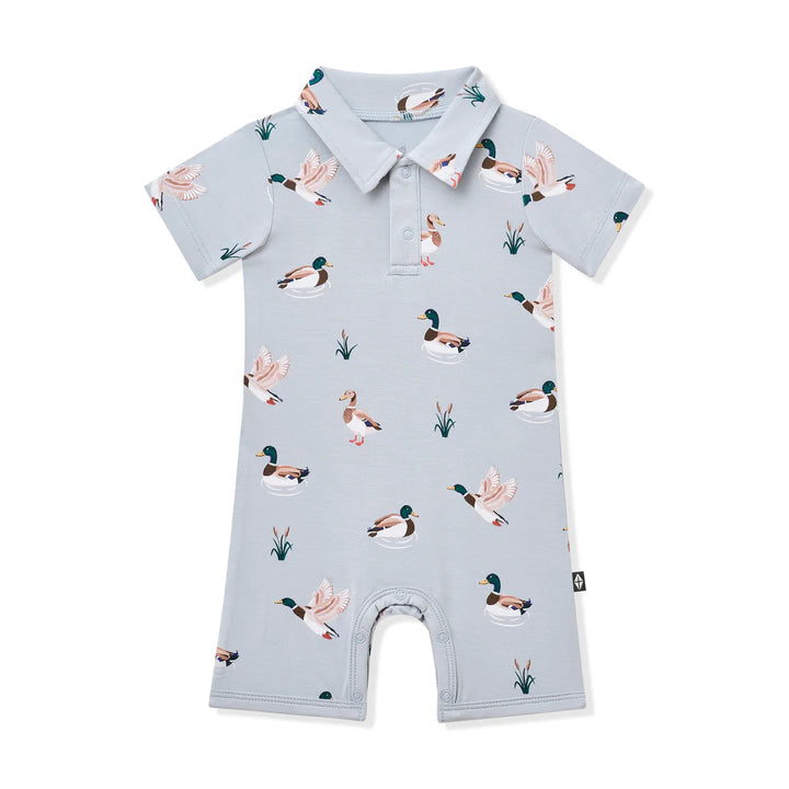 Kyte Baby Polo Shortall - Mallard Duck