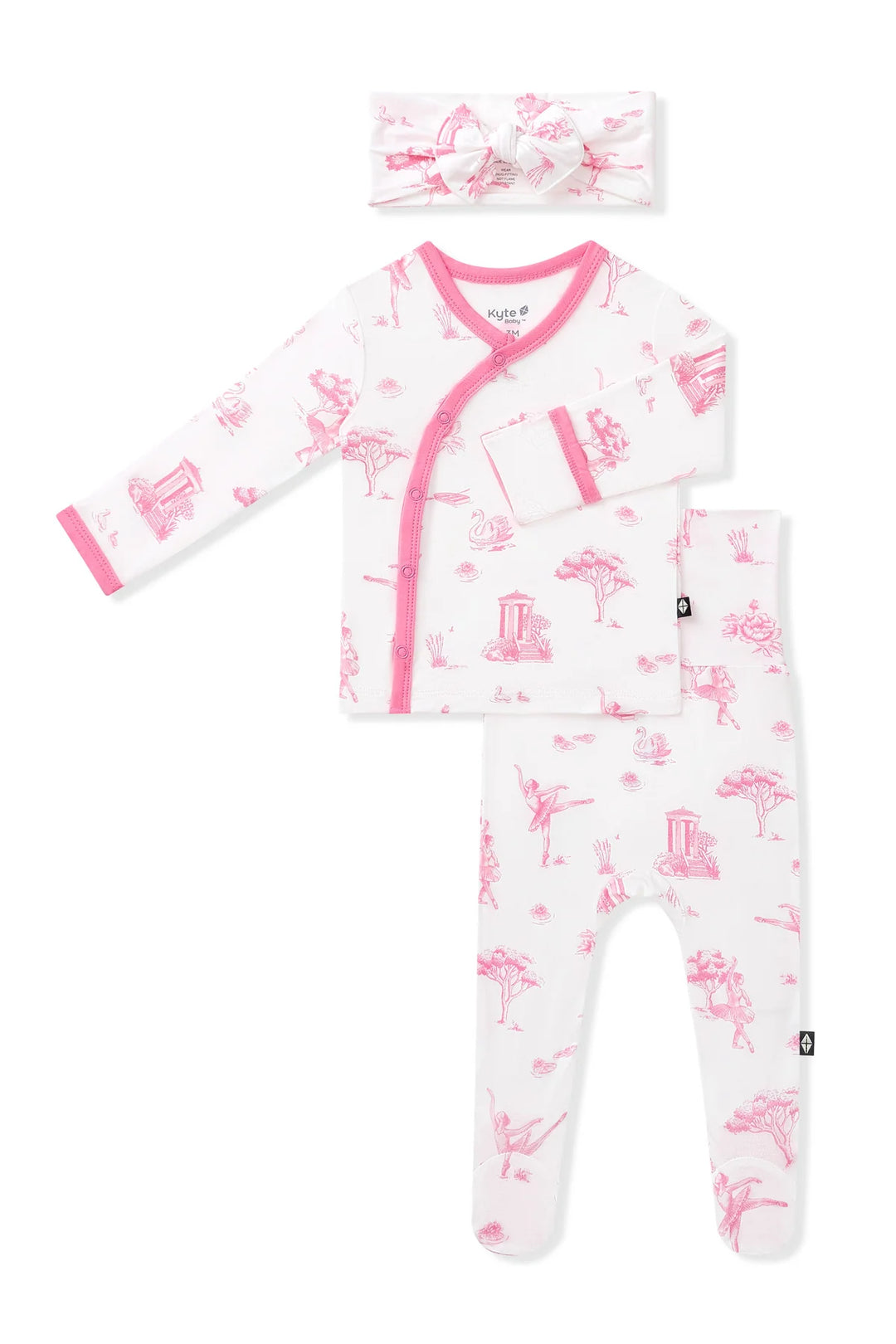 Kyte Baby Take Me Home Set with Bow - Toile Ballet