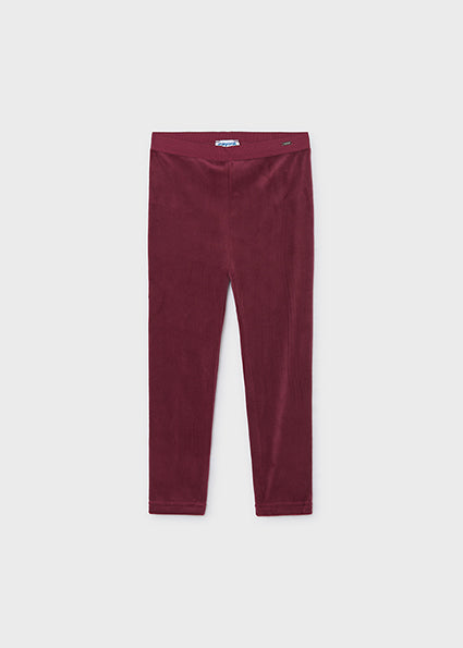 Mayoral Basic Velvet Leggings - Raspberry