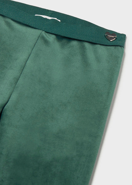 Mayoral Baby Basic Velvet Leggings - Nenufar Green