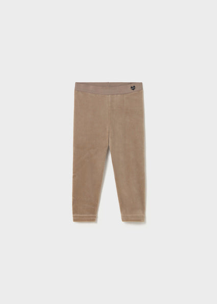 Mayoral Baby Basic Velvet Leggings - Walnut