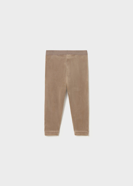 Mayoral Baby Basic Velvet Leggings - Walnut