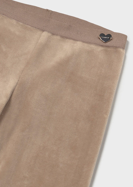 Mayoral Baby Basic Velvet Leggings - Walnut