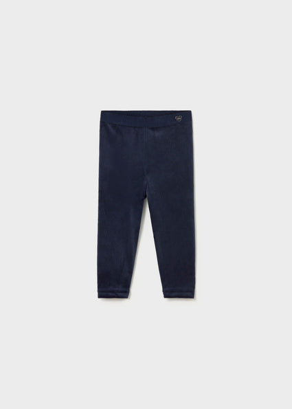 Mayoral Baby Basic Velvet Leggings - Navy