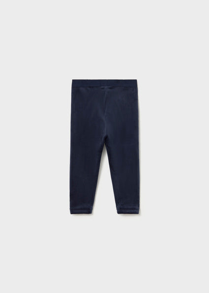 Mayoral Baby Basic Velvet Leggings - Navy