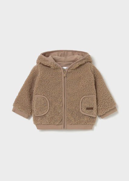 Mayoral Fleece Zip-up Sweater - Sponge Cake