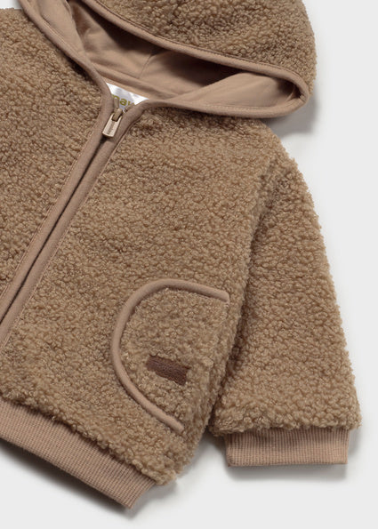 Mayoral Fleece Zip-up Sweater - Sponge Cake