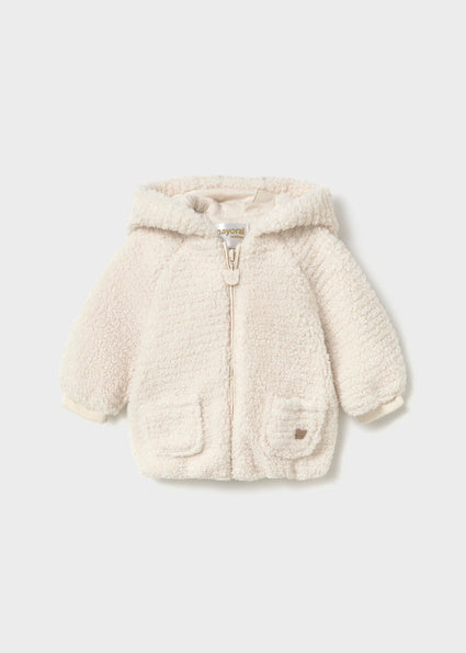 Mayoral Fleece Hooded Sweater - Pottery