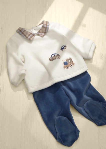 Mayoral Velour Leg Warmer Set - Blueberry