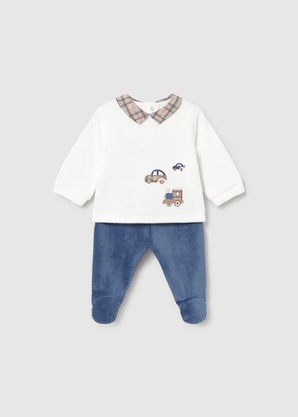Mayoral Velour Leg Warmer Set - Blueberry