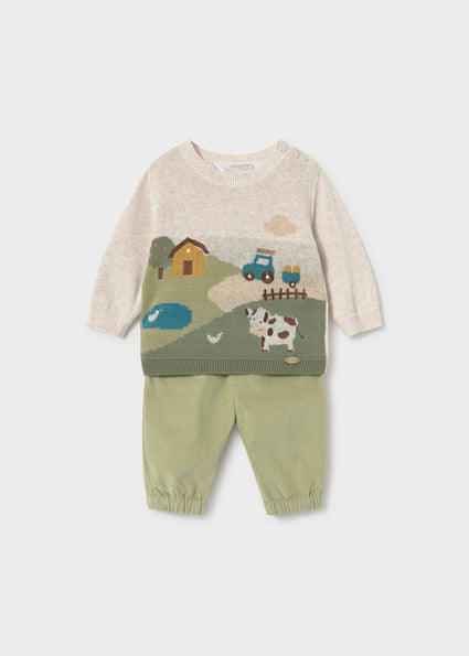 Mayoral sweater and Pants Set - Printed Farms