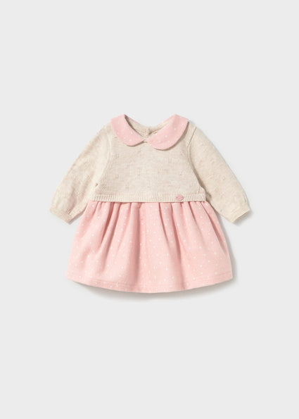 Mayoral Collared Knit Sweater Dress - Baby Rose