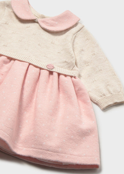 Mayoral Collared Knit Sweater Dress - Baby Rose