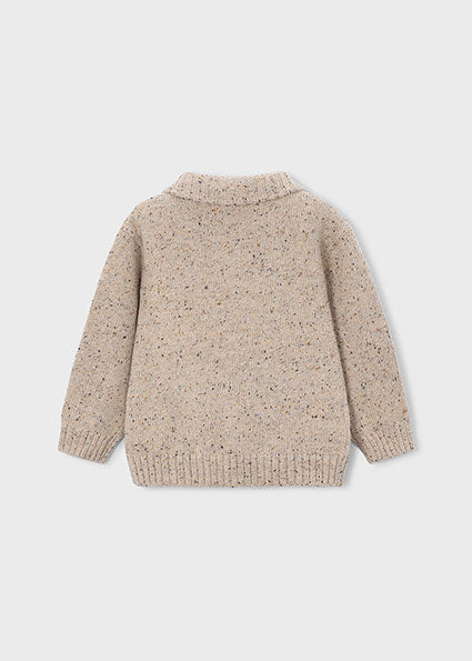 Mayoral Knit Zipper Sweater - Tweed