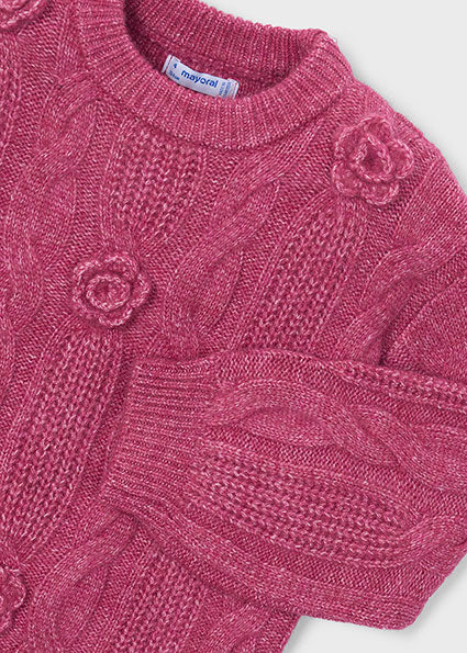 Mayoral Flower Applique Sweater - Petal Mix