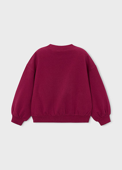 Mayoral Embroidered Sweatshirt - Cherry