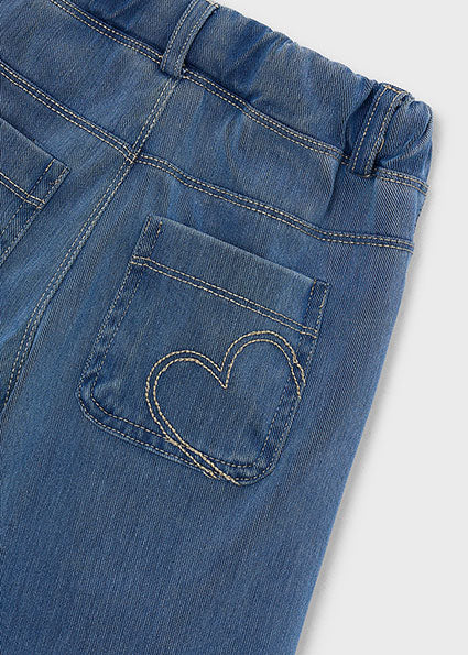 Mayoral Wide Leg Denim Pants - Light Denim