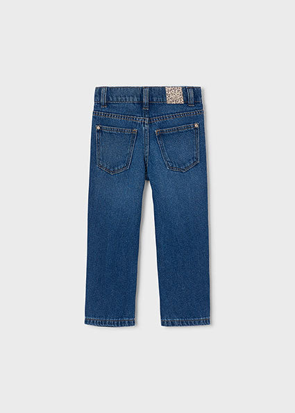 Mayoral Denim Pants with Sparkle Detail - Medium Denim