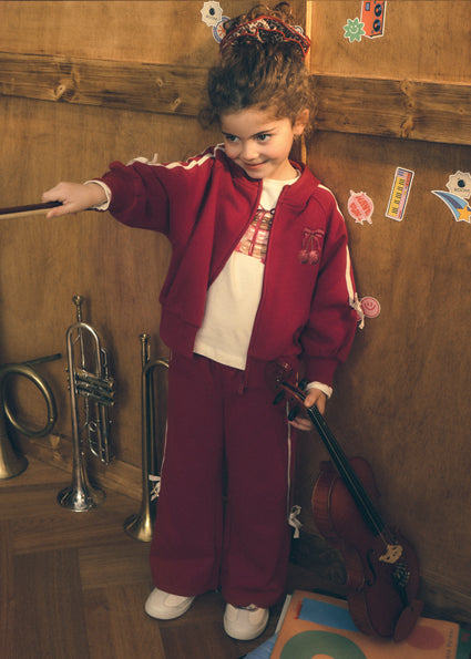 Mayoral Tracksuit with Bows - Cherry