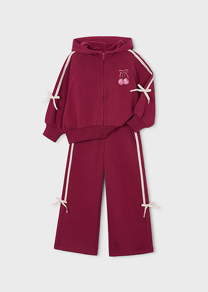 Mayoral Tracksuit with Bows - Cherry