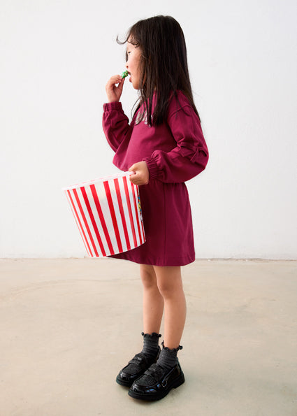 Mayoral Fleece Dress - Cherry
