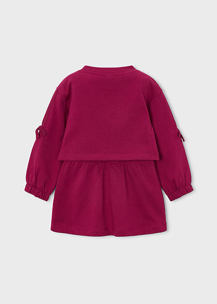 Mayoral Fleece Dress - Cherry