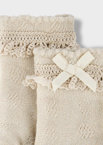 Mayoral Ruffle Socks - Champange