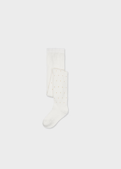 Mayoral Studded Tights - Natural