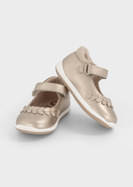 Mayoral Heart Mary Jane Shoe - Gold