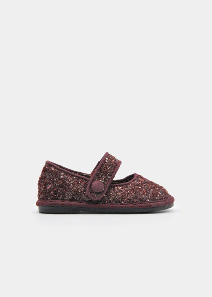 Mayoral Glitter Mary Jane - Burgundy