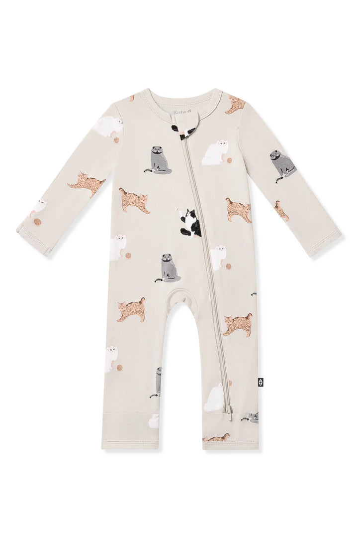 Kyte Baby Zippered Romper - Fluffy Cat