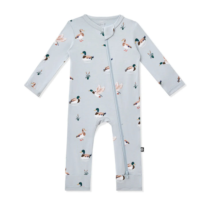 Kyte Baby Zippered Romper - Mallard Duck