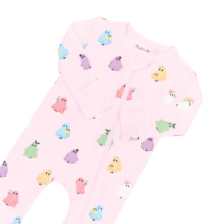 Kyte Baby Zippered Romper - Pastel Ghost