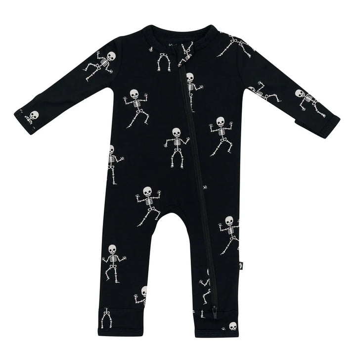 Kyte Baby Zippered Romper - Skeleton
