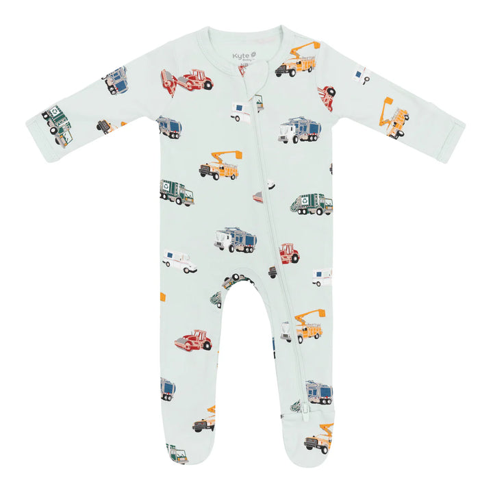 Kyte Baby Zippered Footie - City Vehicles