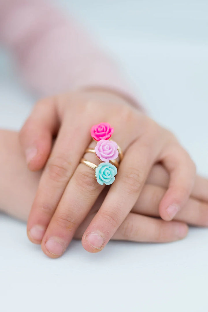Great Pretenders Boutique Rose Rings &amp; Earring Set