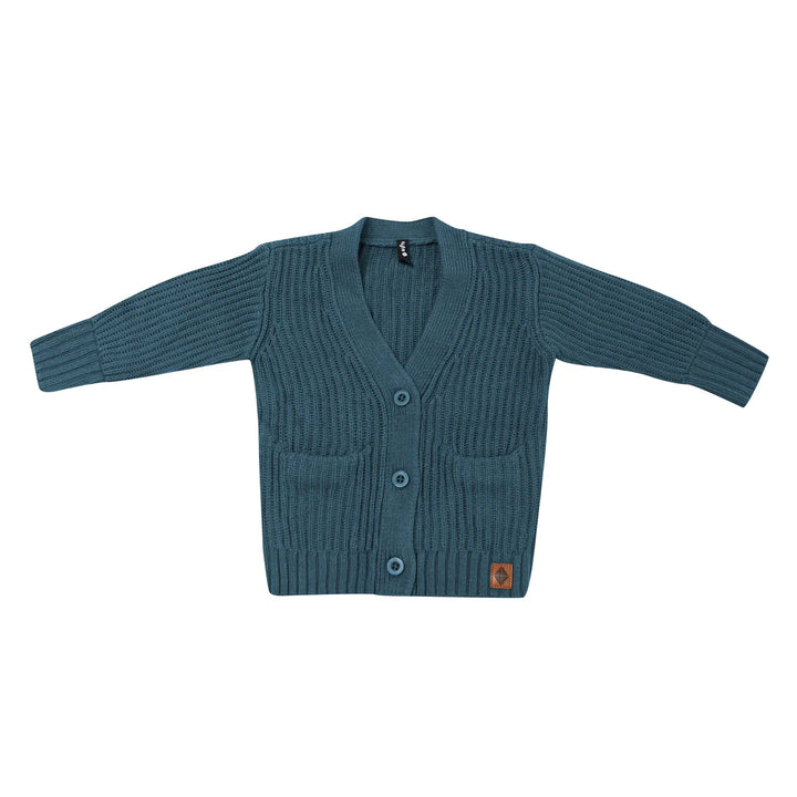 Kyte Baby Chunky Knit Oversized Cardigan - Atlantic