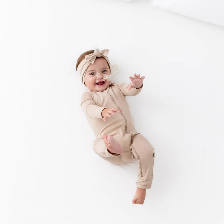 Kyte Baby Zippered Romper - Bisque