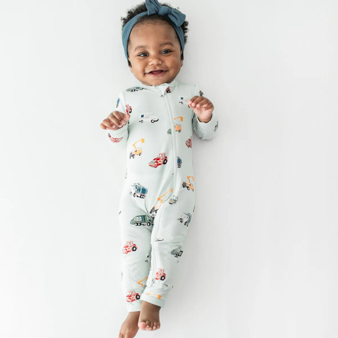 Kyte Baby Zippered Romper - City Vehicles