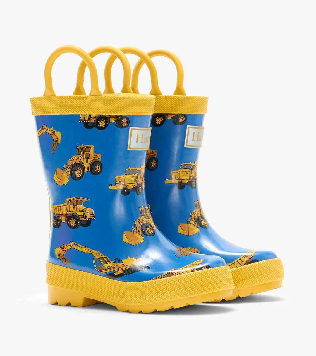 Hatley Rain Boots With Handles - Construction Trucks