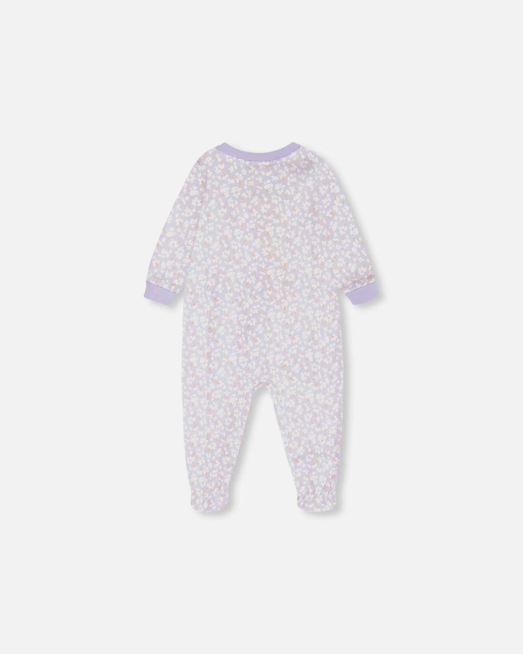 Deux Par Deux Organic Cotton One Piece Pajama - Printed Little Flowers