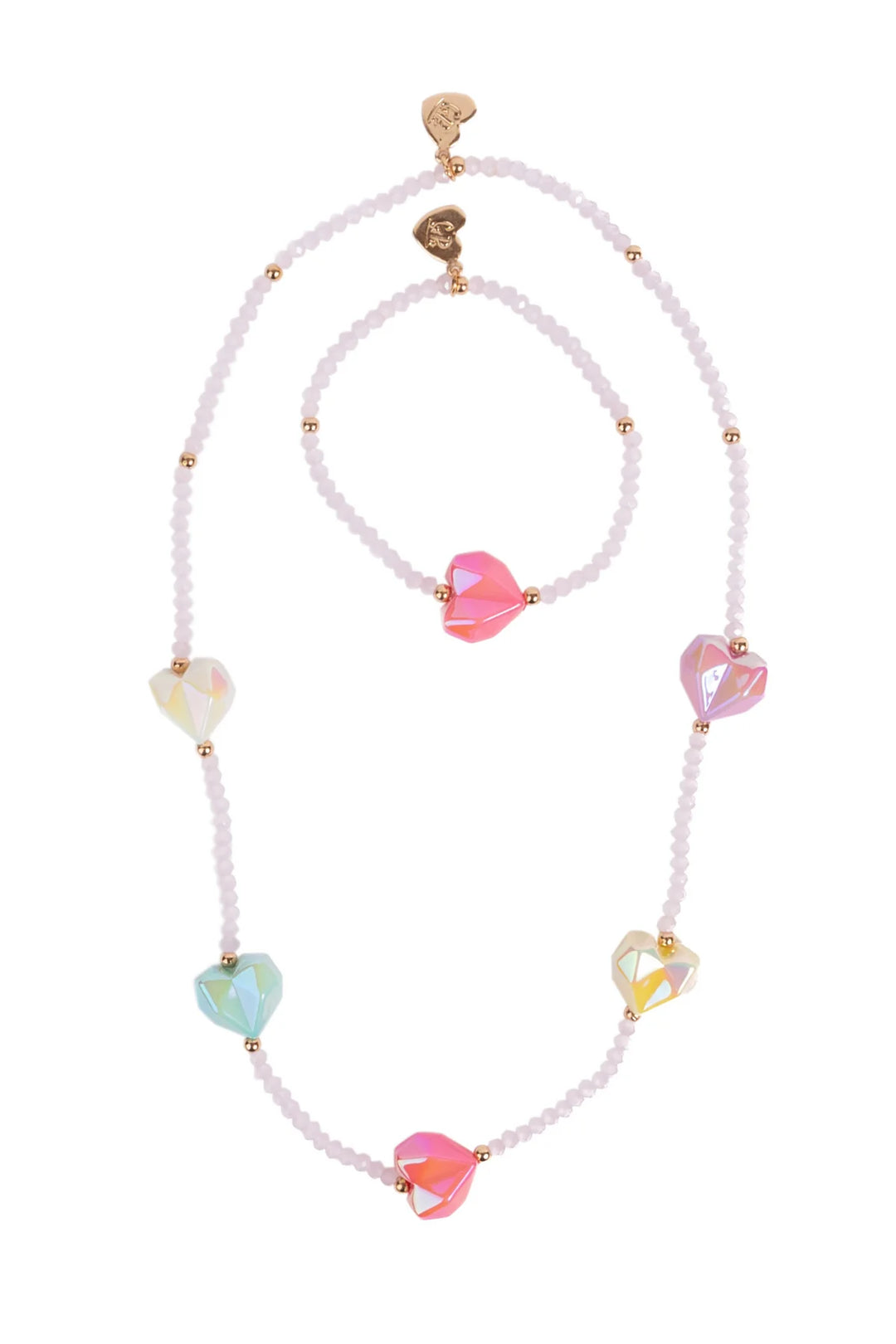 Great Pretenders Heart Geode Necklace &amp; Bracelet Set