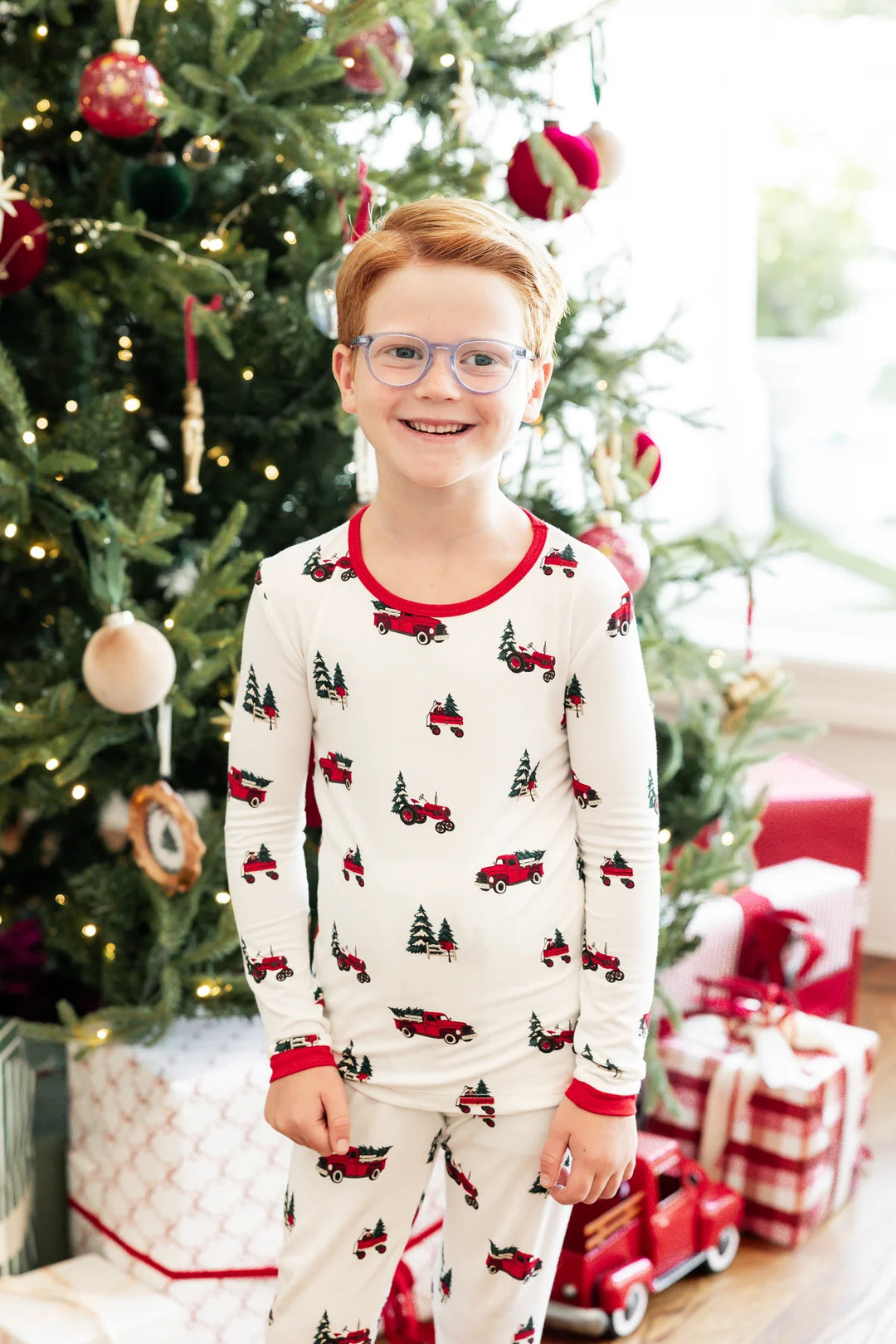 Kyte Baby Long Sleeve Toddler Pajama Set - Holiday Tree Farm