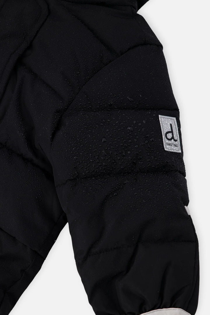 Deux Par Deux Baby Cloud One Piece Snowsuit Adapted For Car Seats - Black