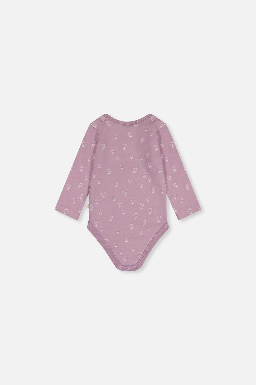 Deux Par Deux Organic Cotton Onsie - Printed Heart Flowers