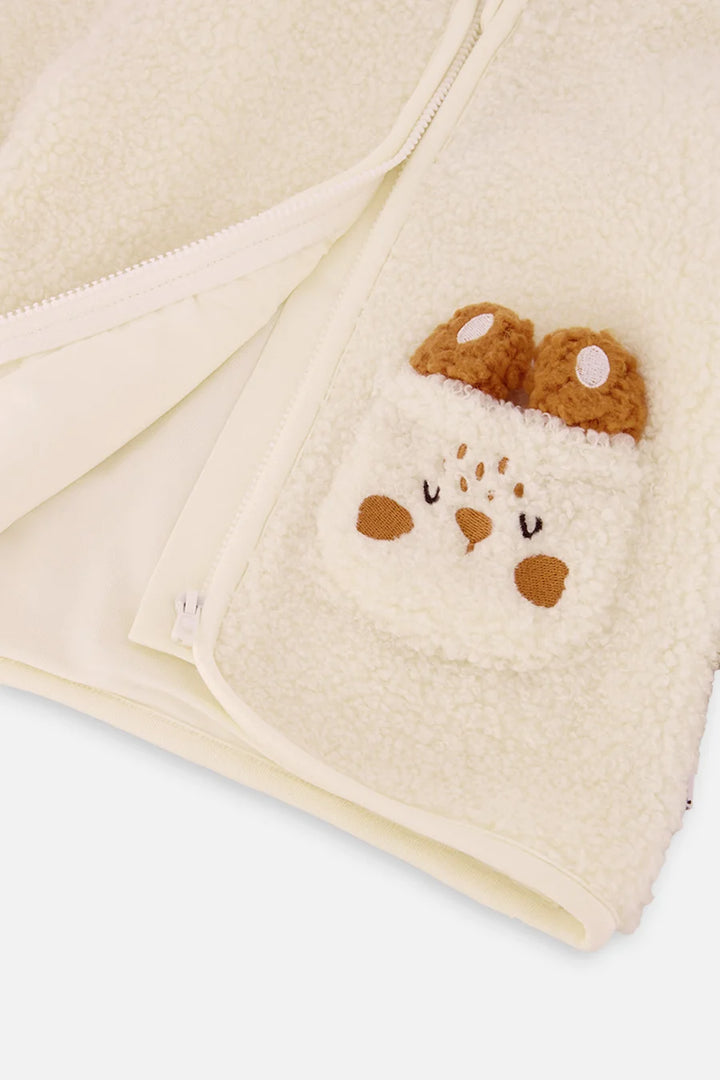 Deux Par Deux Sherpa Jacket - Off White