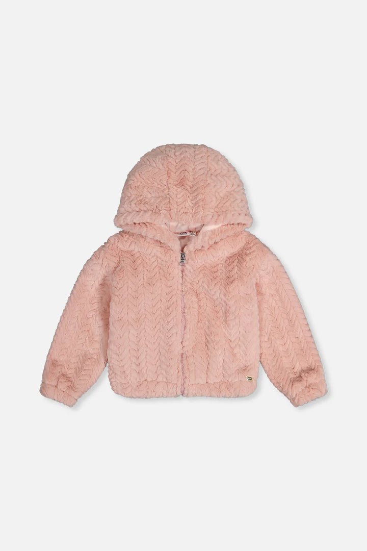 Deux Par Deux Fake Fur Hooded Cardigan