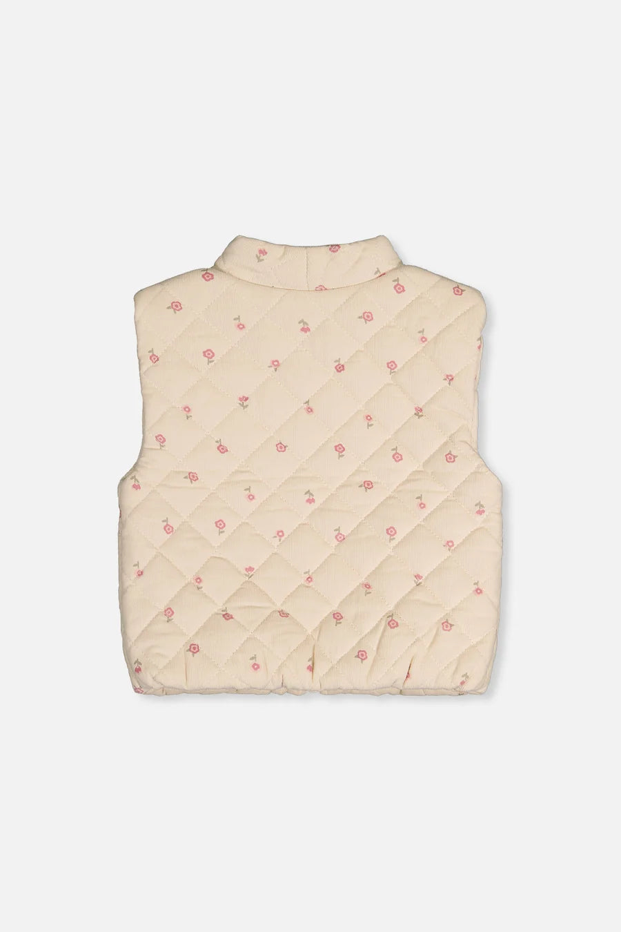 Deux Par Deux Corduroy Puffy Vest - Prairie Flower